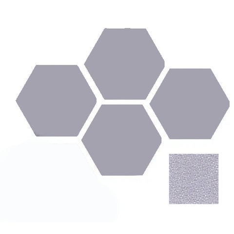Painel Acústico Hexagonal Bl Acoustic 2101 - 54x47cm - 1248 Cinza Claro - Lady - 25mm