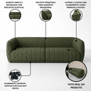 Ver imagem 5 de Sofá Orgânico Oslo 252cm Linho Premium Design Curvo Minimalista Escandinavo para Sala de Estar Luxo: