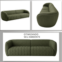 Ver imagem 6 de Sofá Orgânico Oslo 252cm Linho Premium Design Curvo Minimalista Escandinavo para Sala de Estar Luxo:
