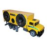 Caminhão 1113 Baú Caixa de Som Bluetooth Usb Aux Miniatura - Amarelo - 5
