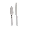 Conjunto 2 Peças para Bolo de Aço Inox com Cabo de Plástico Destiny Transparente 30cm/26cm - 1