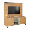 Rack com Painel Home para Tv Até 55 Polegadas 136cm Grécia - Madeirado com Off White - 2