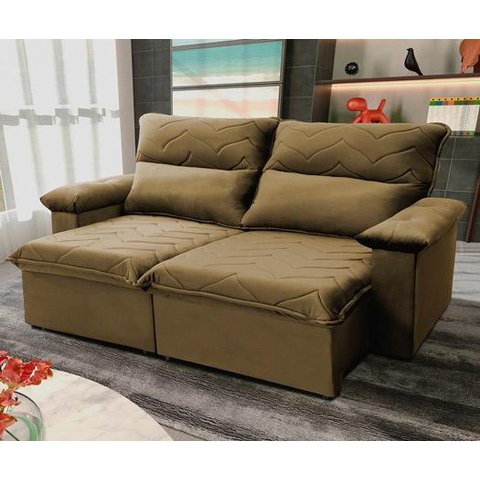 Sofá Retrátil Reclinável Paris 150cm Suede Velut com Molas no Assento - King House