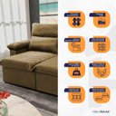 Ver imagem 4 de Sofá Retrátil Reclinável Paris 150cm Suede Velut com Molas no Assento - King House