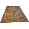 Tapete de Couro Marrom 2,00x3,00 com Borda Pç 10x10cm - 1