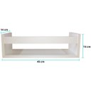 Ver imagem 3 de Prateleira Estante Nicho Organizador Suporte Parede Montessoriano Livros Revistas Pelúcias Branca 45