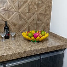 Fruteira Fruta de Mesa em Formato de Banana Artesanato Rústico Feito de Madeira super resistente ide - 4