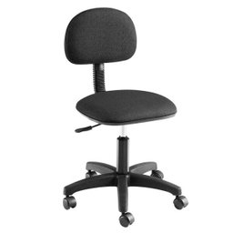 Cadeira de Escritório Giratória Secretária Espuma Laminada Polipropileno Preta - 1