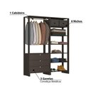 Ver imagem 3 de Estante Closet Yes 160cm com 3 Gavetas e 6 Nichos - Grafite
