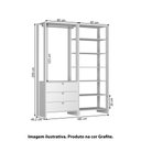 Ver imagem 4 de Estante Closet Yes 160cm com 3 Gavetas e 6 Nichos - Grafite