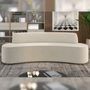 Ver imagem 1 de Sofá Decorativo 3 Lugares 210cm Bélgica Curvo Veludo Creme G15 - Gran Belo