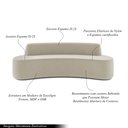 Ver imagem 3 de Sofá Decorativo 3 Lugares 210cm Bélgica Curvo Veludo Creme G15 - Gran Belo