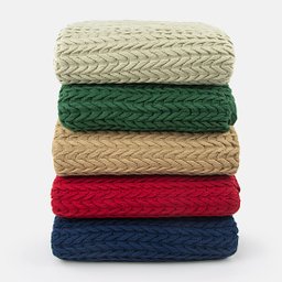 Manta de Tricot Neville Areia Blue Gardenia - 4