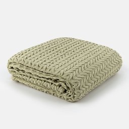 Manta de Tricot Neville Areia Blue Gardenia - 1