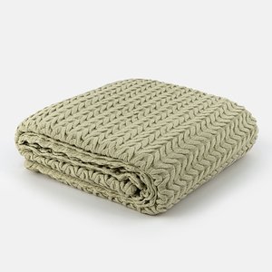 Manta de Tricot Neville Areia Blue Gardenia