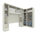 Ver imagem 3 de Quarto Modulado Casal Completo 9 Portas 6 Gavetas Canto Oblíquo Seletto Henn