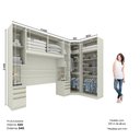 Ver imagem 4 de Quarto Modulado Casal Completo 9 Portas 6 Gavetas Canto Oblíquo Seletto Henn