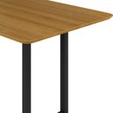 Ver mais imagens de Mesa de Jantar 8 Lugares Tampo de MDF 200x90cm Itália Marrom Preto/Marom