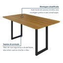 Ver imagem 5 de Mesa de Jantar 8 Lugares Tampo de MDF 200x90cm Itália Marrom Preto/Marom