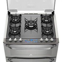 Fogão de Piso Electrolux 5 Bocas Mesa Vidro Grill 76Dxw - 3 Fogão de Piso Electrolux 5 Bocas Mesa Vidro Grill 76Dxw - 3