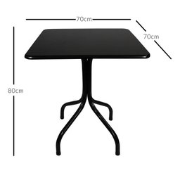 Jogo Mesa 70x70 Preta para Sorveterias e Restaurantes com 4 Cadeiras Iso Roxa - 3