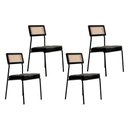 Ver imagem 1 de Kit 4 Cadeiras Sala Jantar 1741 4 Uni Pretografite Preto Carraro
