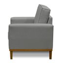 Ver imagem 7 de Kit Sofá 3 Lugares 2,10m com Chaise Le e 2 Poltronas Living Gabi Linho Cinza Madelina Decor