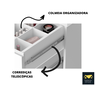 Aparador de Cama com 4 Gavetas Organizadora Branco - Potente - 5