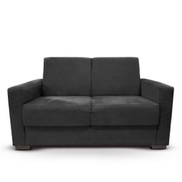 Sofá 2 Lugares Vitória Para Sala de Estar Escritório Suede Preto - Ninho Decor - 1