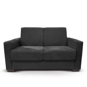 Sofá 2 Lugares Vitória Para Sala de Estar Escritório Suede Preto - Ninho Decor