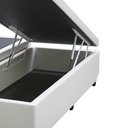 Ver imagem 2 de Base Box Baú Casal Blindado Bipartido NK Camas Sintético Branco 41x138x188