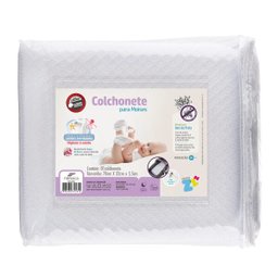 Colchonete para Moisés Baby 78x32x5cm Capa Íons de Prata Anti Bactericida Fibrasca - 5
