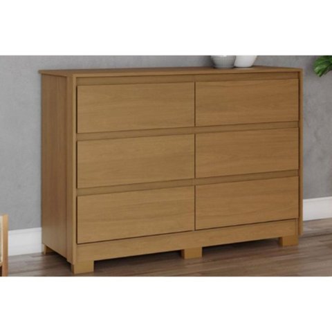 Cômoda Casal Ravenna 6 Gavetas Cinamomo Henn