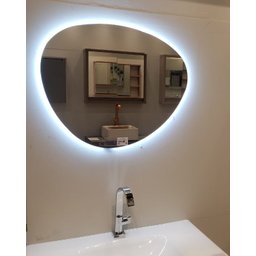 Espelho orgânico decorativo iluminado com led frio 60x80cm Woodglass orgânico led frio 60x80cm - 2