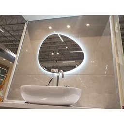 Espelho orgânico decorativo iluminado com led frio 60x80cm Woodglass orgânico led frio 60x80cm - 4