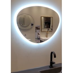 Espelho orgânico decorativo iluminado com led frio 60x80cm Woodglass orgânico led frio 60x80cm - 1