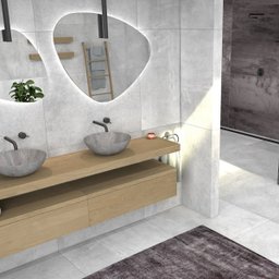 Espelho orgânico decorativo iluminado com led frio 60x80cm Woodglass orgânico led frio 60x80cm - 5