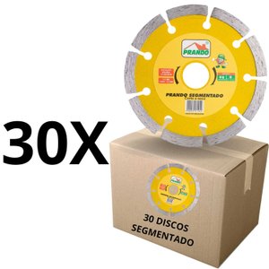 Kit 30 Discos Prando Segmentado 110 MM X 20 MM Mármore