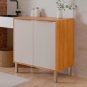 Ver imagem 2 de Balcão Divina 80 Cm para Cozinha com 2 Portas Cinamomo/off White