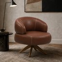 Ver imagem 1 de Poltrona Decorativa Giratória Cobos Base Madeira