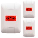 Ver imagem 1 de Kit 3 Cj 4x2 1 Tomada 2pt Tramontina Aria 20 a 250v Vermelho
