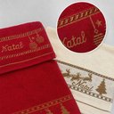 Ver imagem 3 de Kit 4 Toalhas de Mãos e Lavabo Natalina 30x50cm 100% Algodão 400g-m² Macia Creme Bene Casa
