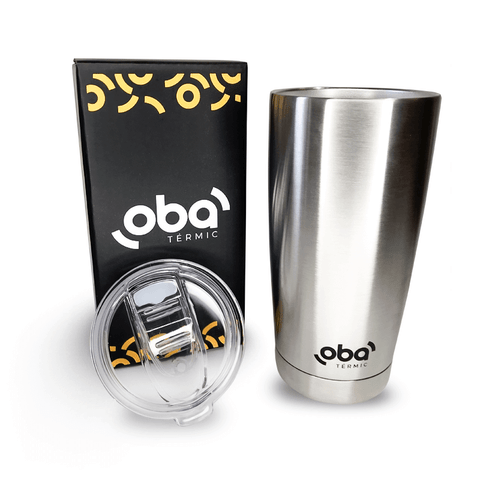 Copo Térmico com Tampa e Abridor [Inox]