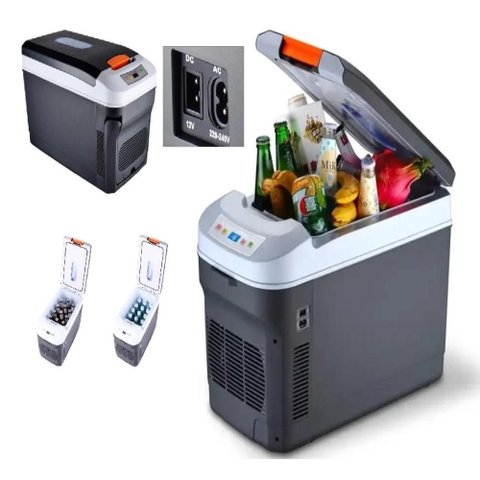 Geladeira Portatil 2 em 1 25L Gigante Mini Frigobar Cooler Refrigerador Aquecedor Carro Barco Trivol