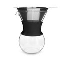 Ver imagem 1 de Jarra Passador De Café Vidro E Silicone Preto C/ Filtro Inox