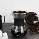 Ver imagem 2 de Jarra Passador De Café Vidro E Silicone Preto C/ Filtro Inox