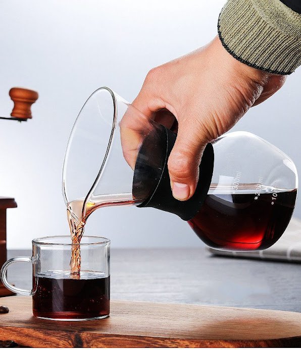 Ver imagem 4 de Jarra Passador De Café Vidro E Silicone Preto C/ Filtro Inox