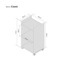 Ver imagem 3 de Estante Multiuso Branco para Quarto Sala com Rodinha 40cm