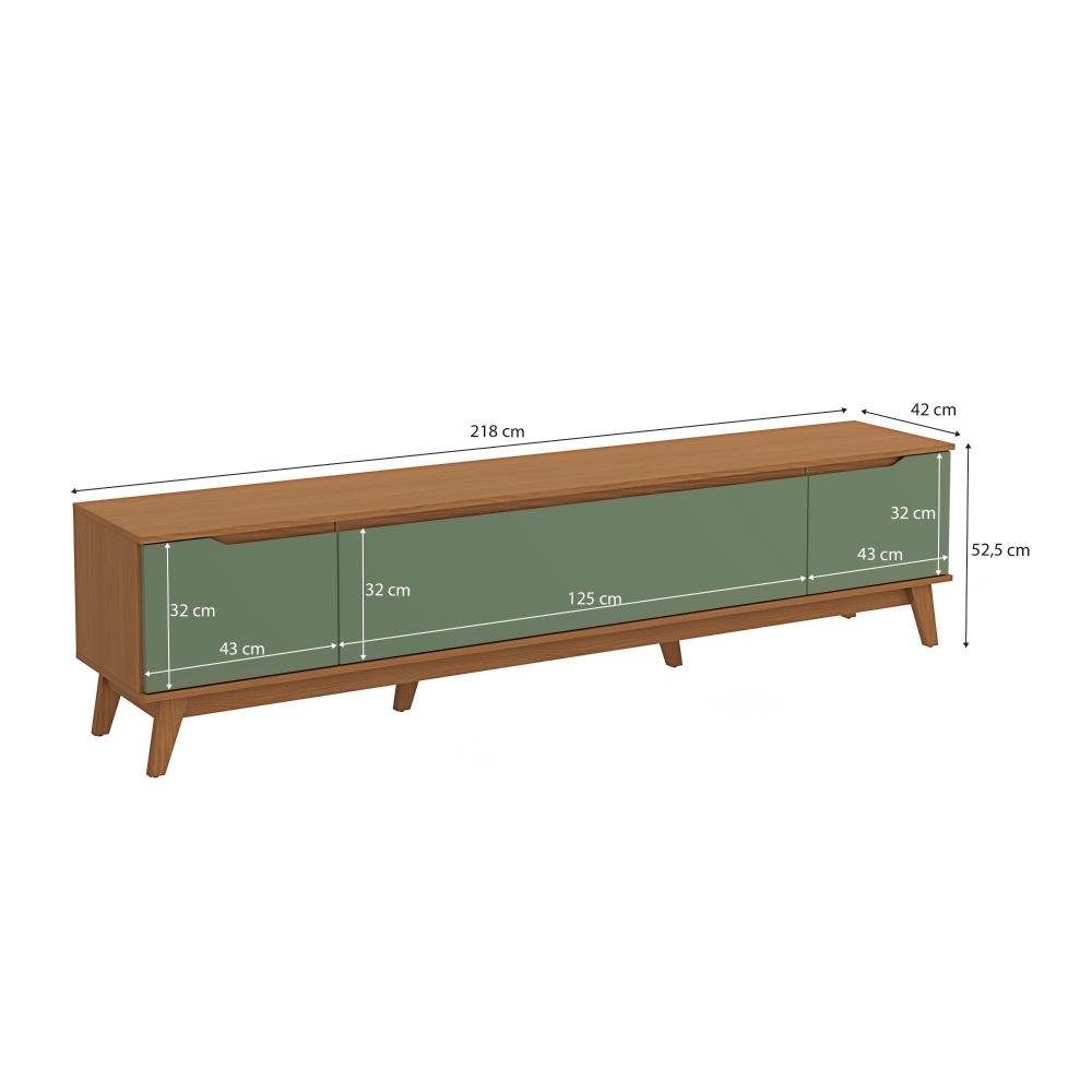 Rack Kappesberg 3 Portas Canela/verde 218cm - 5