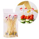 Ver imagem 4 de Kit Palitos de Aperitivo Natal Papai Noel e Estrelas 12cm 50 Unidades em Bambu Prime